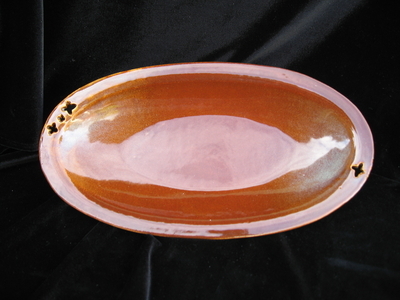 Oval Dish / Flower cut out Design